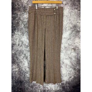 Metro Style Dress Pants Womens 12 Tweed Herringbone Wool City Life Academia NEW